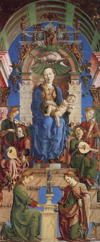Cosimo Tura The Virgin and Child Enthroned with Angels Making Music china oil painting image